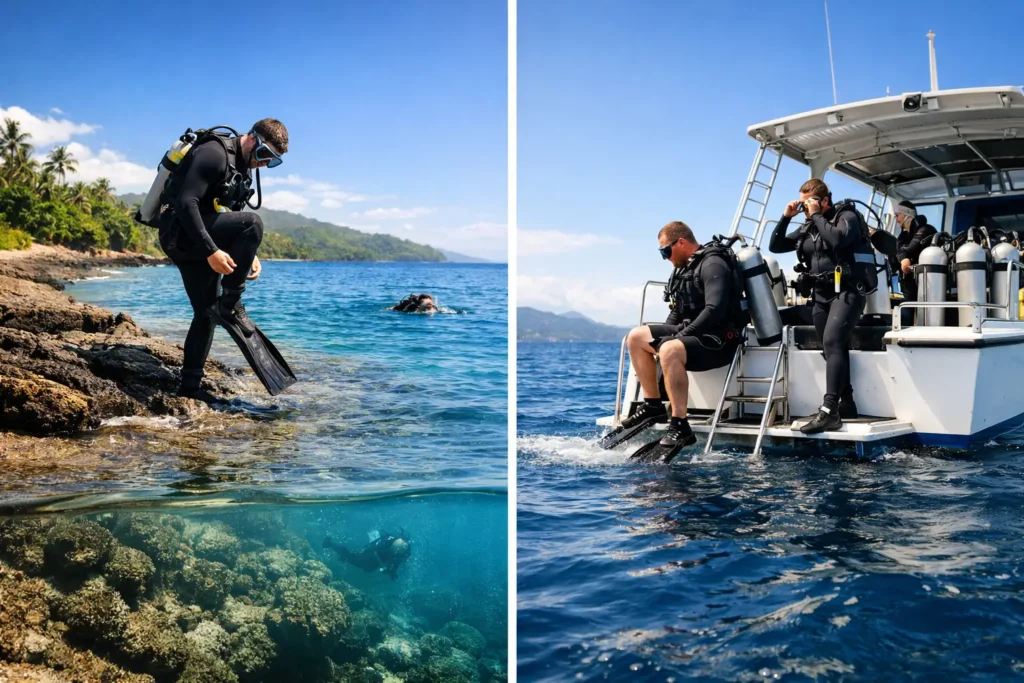 Shore Diving vs Boat Diving - Which Fits You?